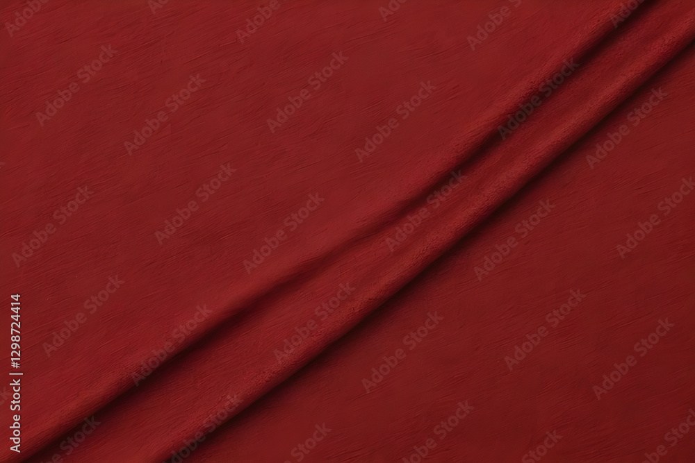 Close up of folded dark orange fabric, showcasing texture and creating a diagonal line, ideal for backgrounds and design projects Close up of folded dark orange fabric, showcasing texture and creating a diagonal line, ideal for backgrounds and design projects