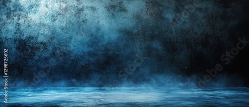 Wallpaper Mural Dark blue foggy background with mist and smoke, atmospheric design for creative projects, photography, artwork, and digital presentations. Torontodigital.ca
