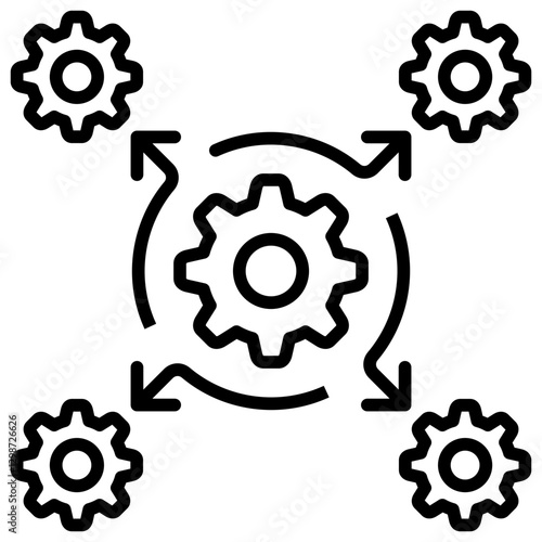 Integration Line Icon