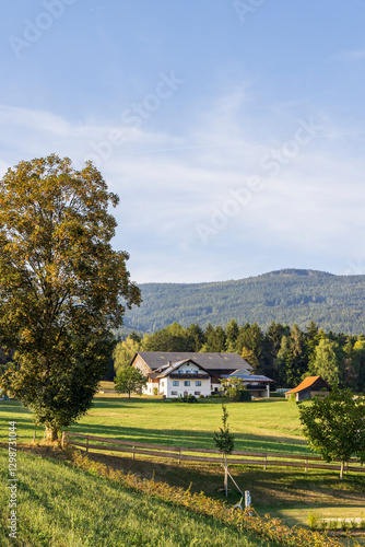 Farmhouse at countryside in Stiermarken (Steiermark) rfegion in Austria photo