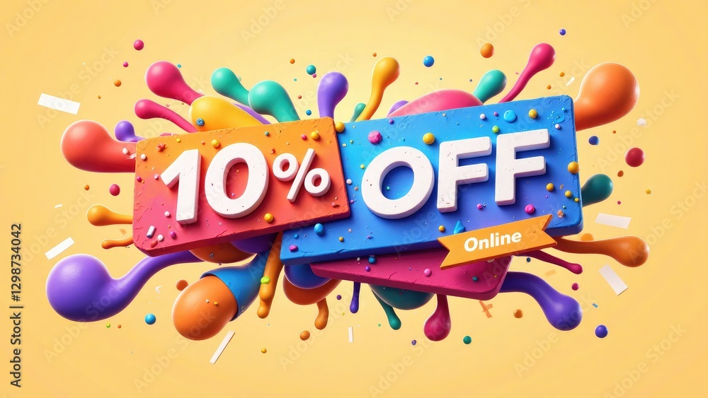 Fototapeta premium Modern Typography 10% OFF for Online Shop