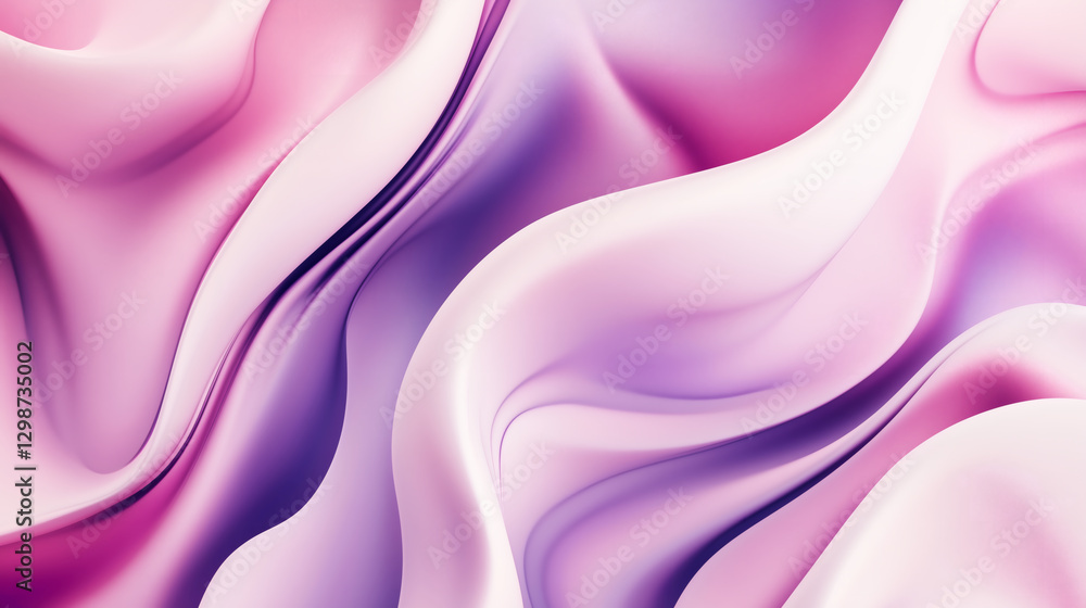 Obraz premium Silky pink and purple waves create a smooth, abstract background for luxurious, sophisticated and elegant designs