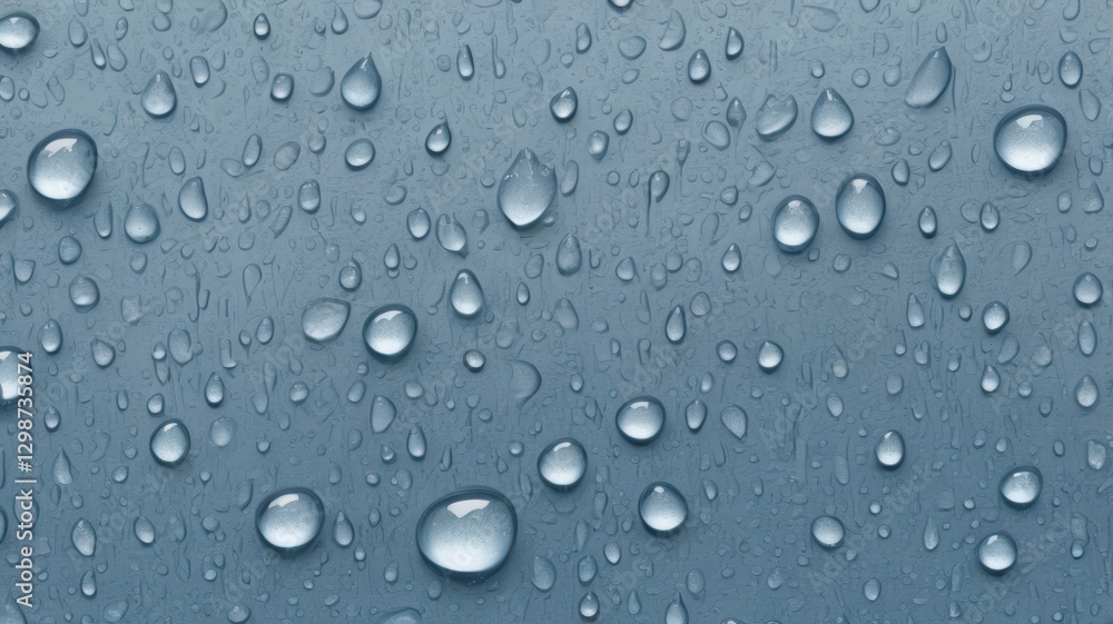 Water Droplets on Blue Surface Condensation Texture Background Close up Macro Photography Water Droplets on Blue Surface Condensation Texture Background Close up Macro Photography