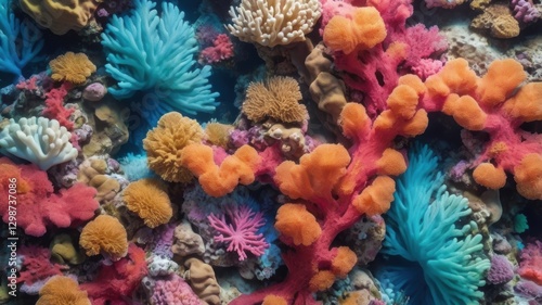 Wallpaper Mural Vibrant Underwater Coral Reef Scene Diverse Colorful Corals and Marine Life Torontodigital.ca