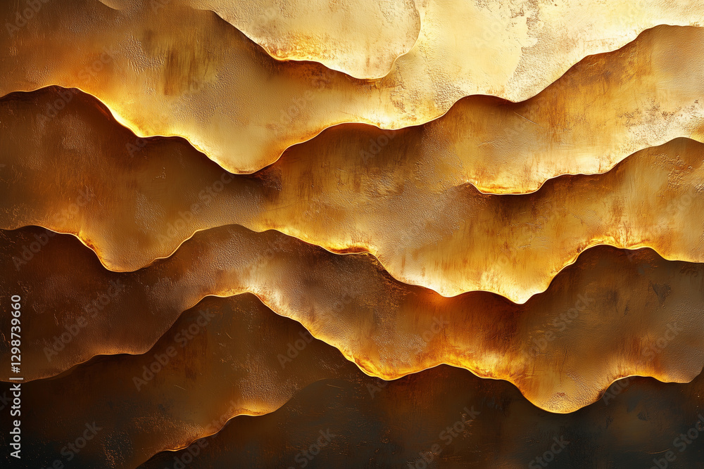 A shiny golden metal texture background with a roug A shiny golden metal texture background with a roug