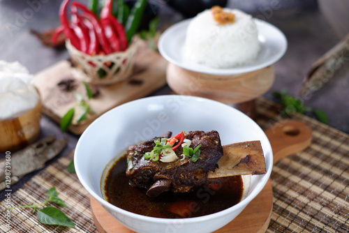 Sup Konro is a typical Indonesian beef rib soup dish originating from the Bugis and Makassar traditions. This soup is usually made with beef or beef ribs 03