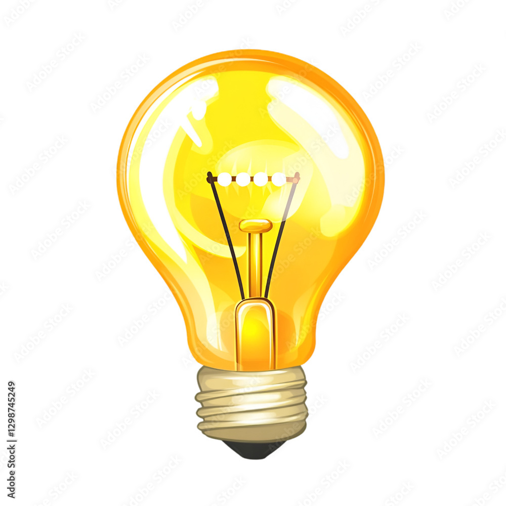 Bright Yellow Lightbulb Idea Inspiration Illumination Bright Yellow Lightbulb Idea Inspiration Illumination