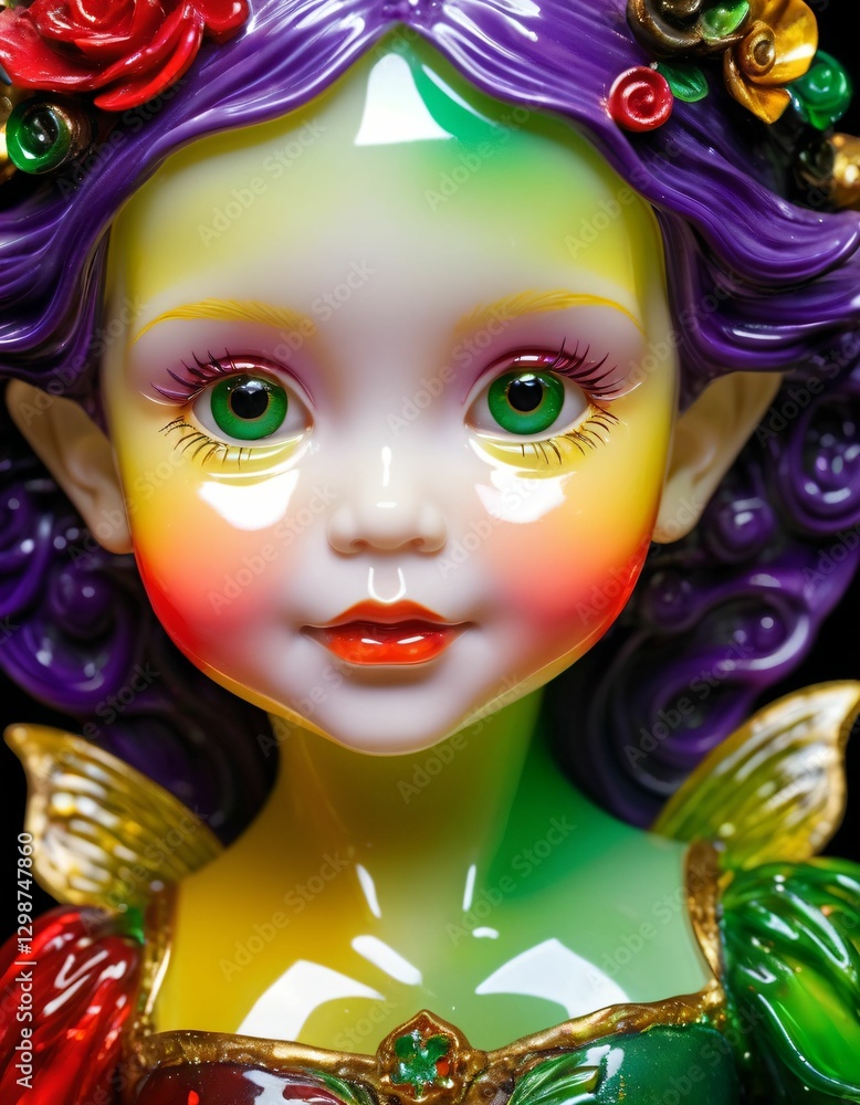 Obraz premium imaginary view, imaginary glass and baby face view