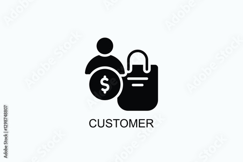 Customer Icon Or Logo Isolated Vector Illustration