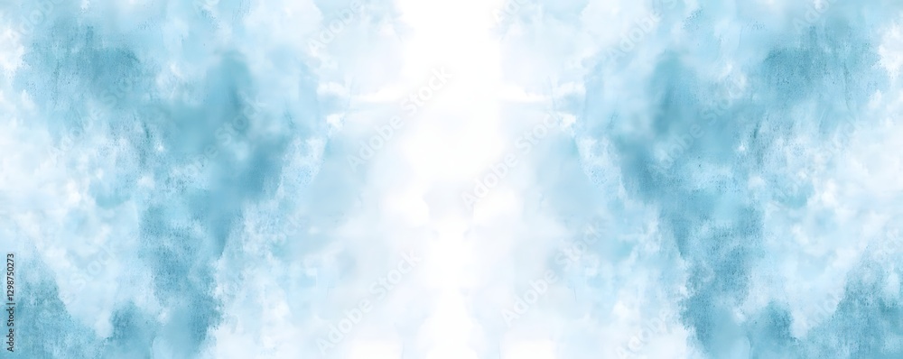 Fototapeta premium An abstract symmetrical pattern showing a blue and white texture