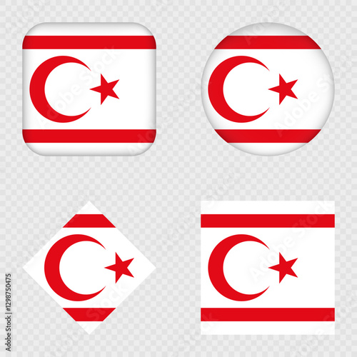 Turkish Republic of Northern Cyprus Flag Icons Pack.