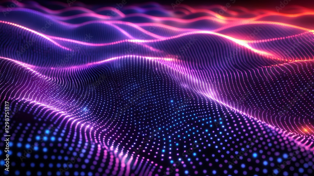 Abstract Purple Pink Blue Neon Wave Digital Art Background Futuristic Technology Design Glowing Particles Elegant Modern Style Smooth Gradient Light Abstract Purple Pink Blue Neon Wave Digital Art Background Futuristic Technology Design Glowing Particles Elegant Modern Style Smooth Gradient Light