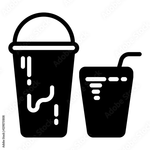 Drink icon, glyph icon style