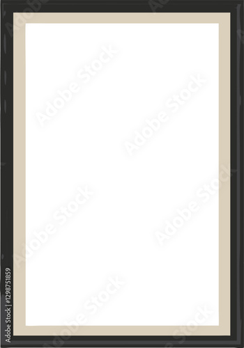 Blank picture frame for photographs. Vector illustration