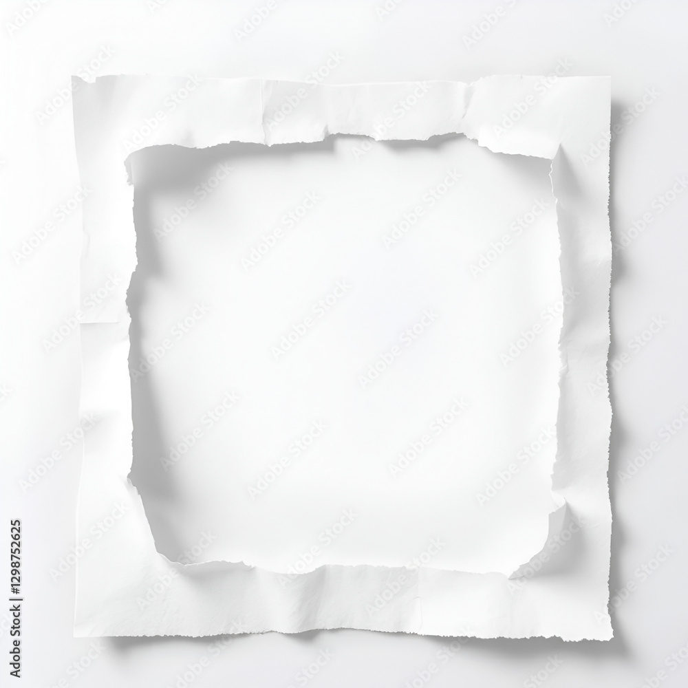 Realistic torn paper edges with cutout shadow effect for a ripped look background Realistic torn paper edges with cutout shadow effect for a ripped look background