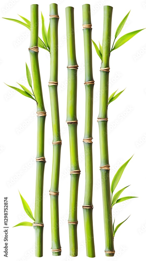 Bamboo stalks in a natural field with white background minimalist plants concept photography Bamboo stalks in a natural field with white background minimalist plants concept photography