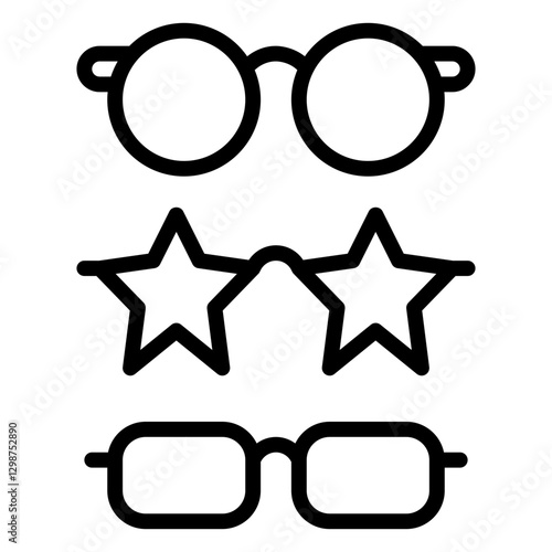 glasses icon, line icon style