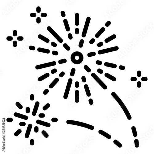 Firework icon, line icon style