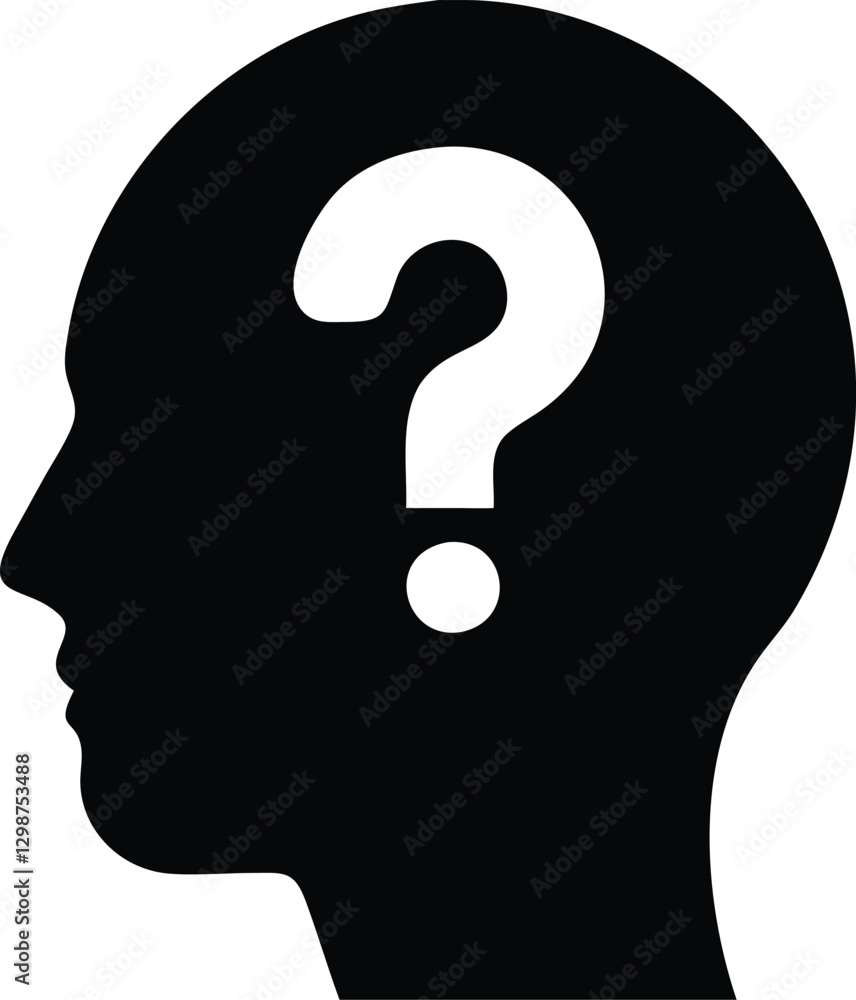Question mark on the head. Vector illustration
Question mark on the head. Vector illustration