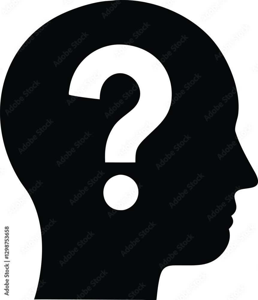 Question mark on the head. Vector illustration
Question mark on the head. Vector illustration