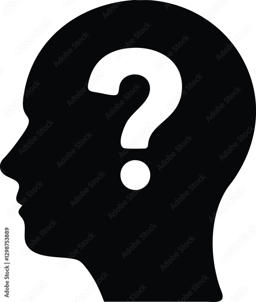 Question mark on the head. Vector illustration
Question mark on the head. Vector illustration