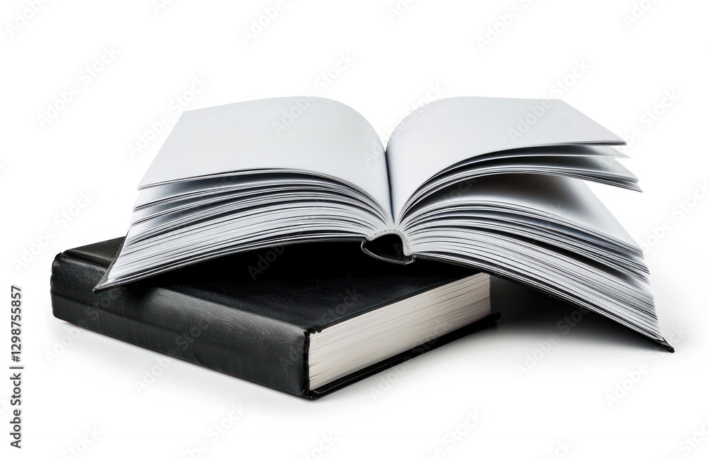 Open book atop closed book Open book atop closed book