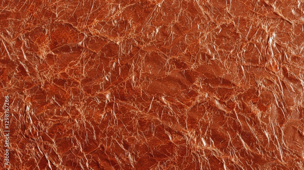 Textured Copper Crinkled Wrapping Paper Background Textured Copper Crinkled Wrapping Paper Background