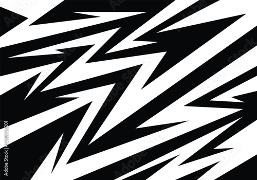 Wallpaper Mural Abstract black and white background with spikes cut and zigzag line with sharp pattern Torontodigital.ca