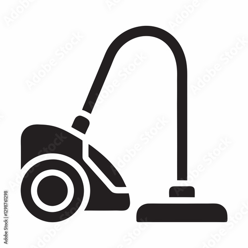 Vacuum Cleaner silhouette Logo Design.