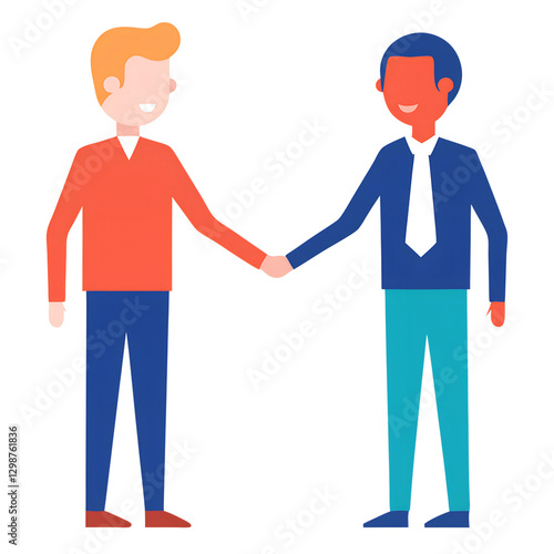 Professionals share handshake gesture to celebrate mutual success transparent PNG