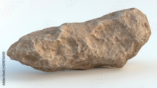 Light Beige Rock, Isolated Studio Shot, Possible Use Natural Resource photo