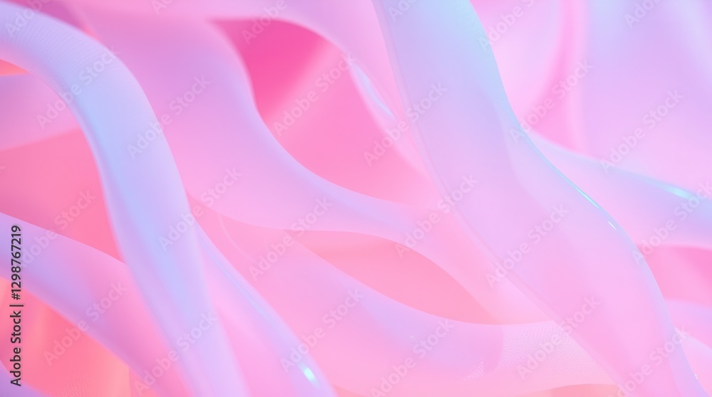 Obraz premium Pink Abstract Waves