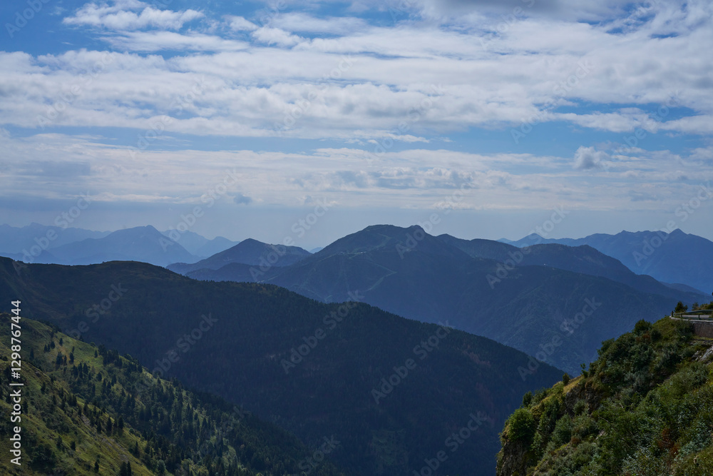 Naklejka premium TET - Route Through The Alps of Northern Italy, Agordo, Italy