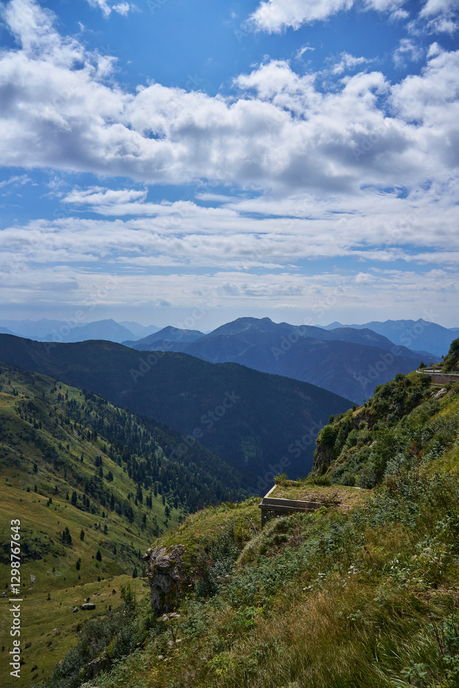Naklejka premium TET - Route Through The Alps of Northern Italy, Agordo, Italy