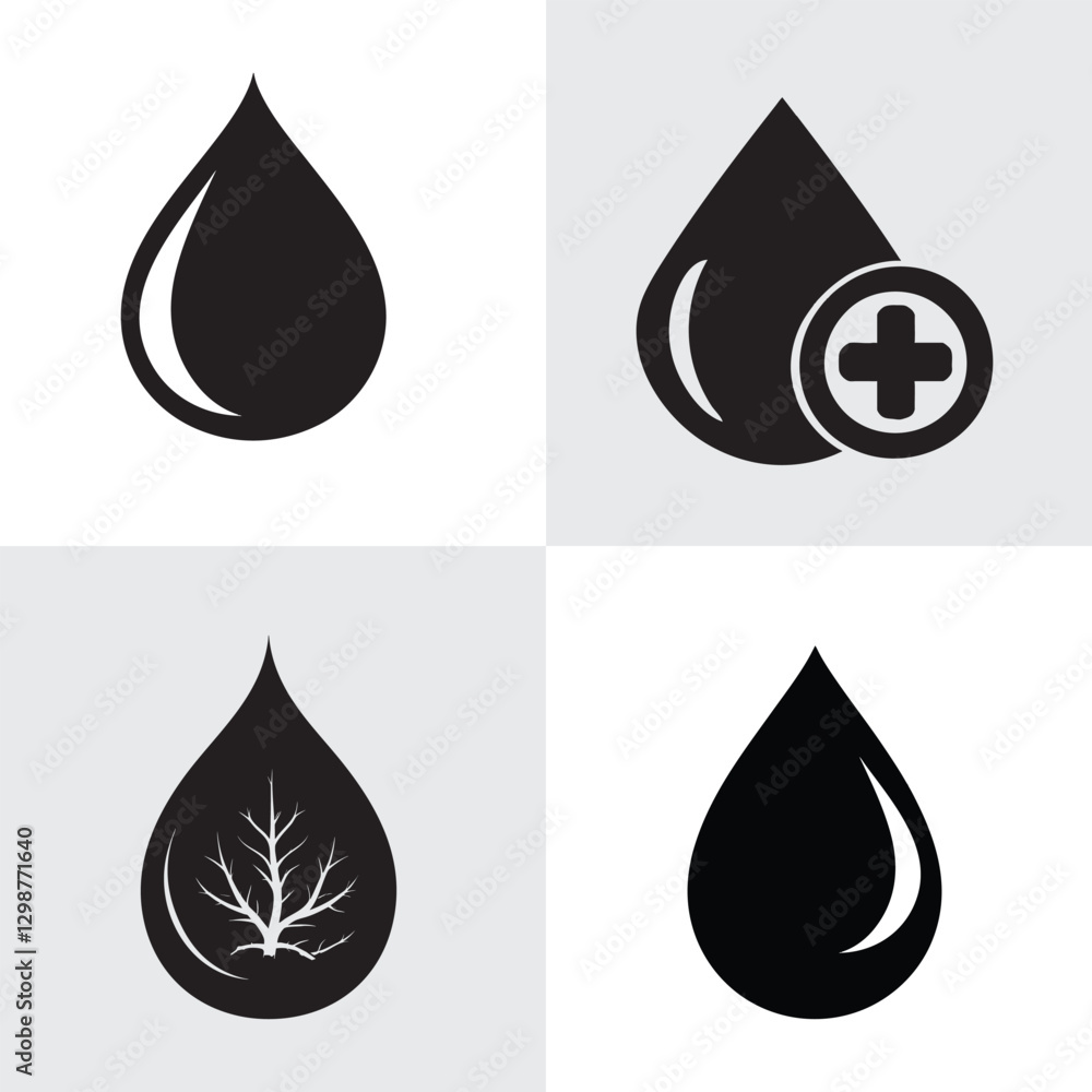 vector set of Blood drops vector set of Blood drops