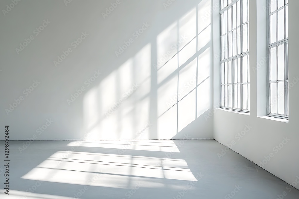 Sunlit empty room corner. Sunlit empty room corner.