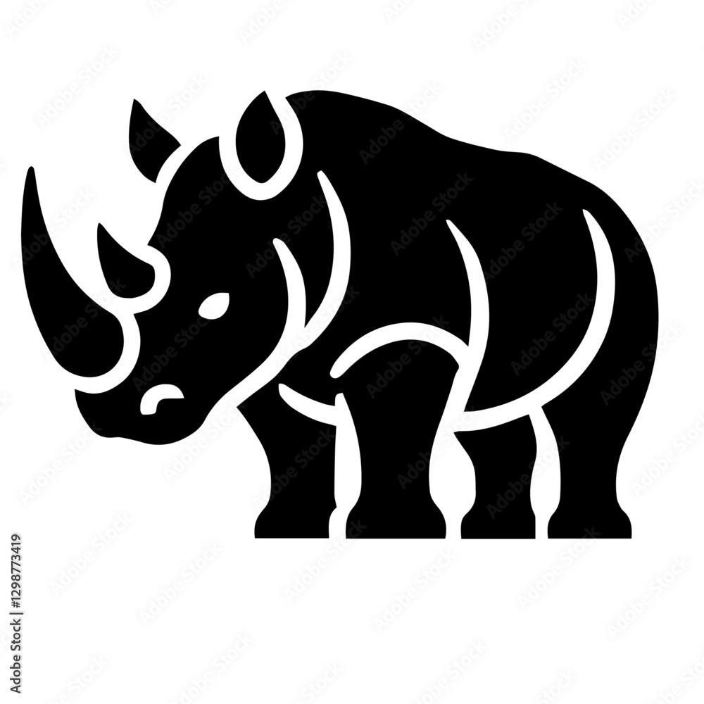 Obraz premium rhino vector illustration