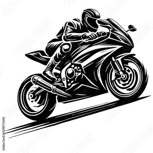 motorcycle on a white background