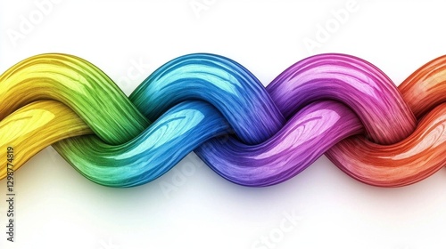 Wallpaper Mural Interwoven Rainbow Strands Abstract Background Torontodigital.ca