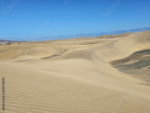 Obraz na płótnie Maspalomas, Sahara Sandwüste und Dünen w salonie
