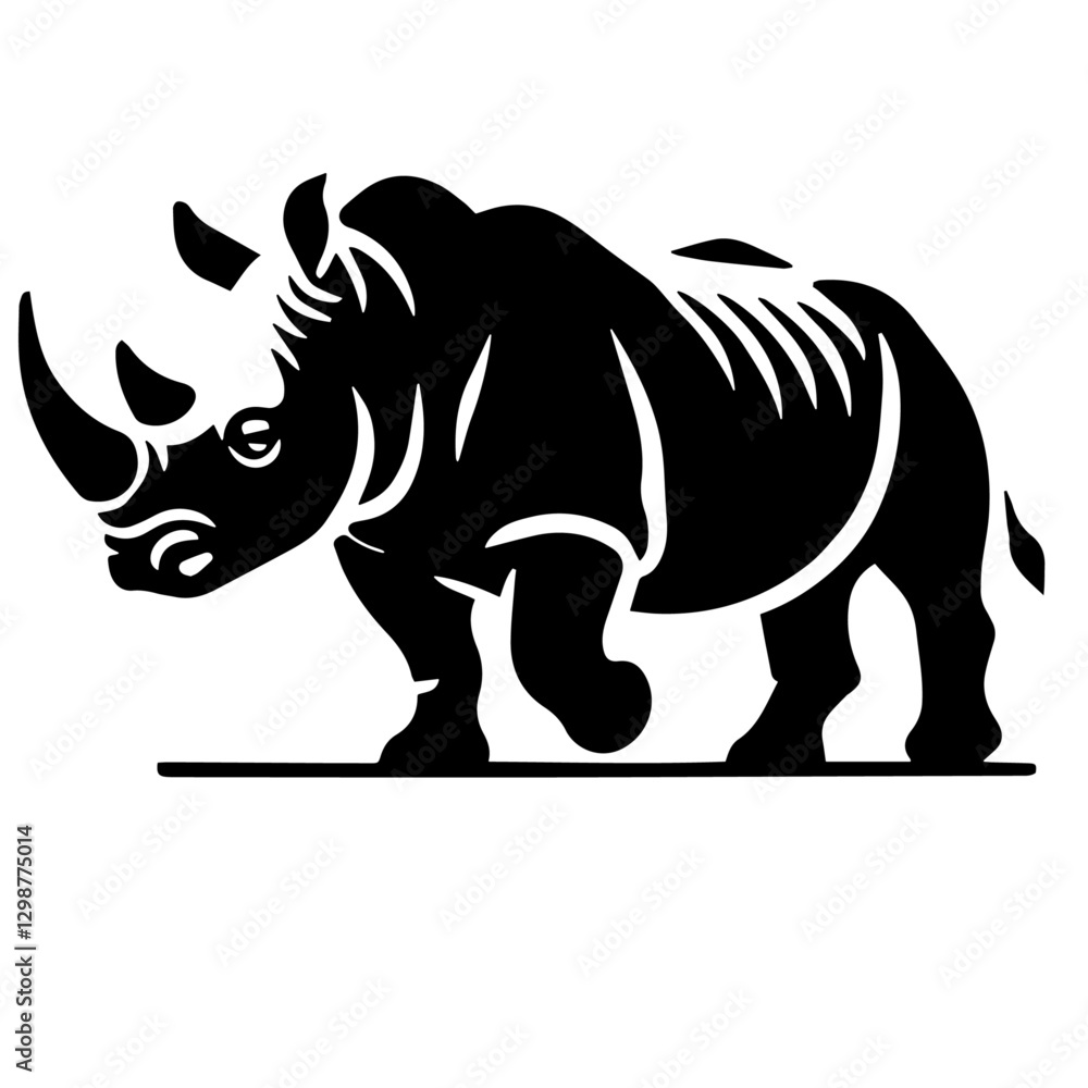 Fototapeta premium rhino vector illustration
