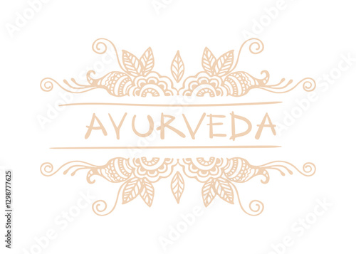 Ayurveda Decorative Vector Logo