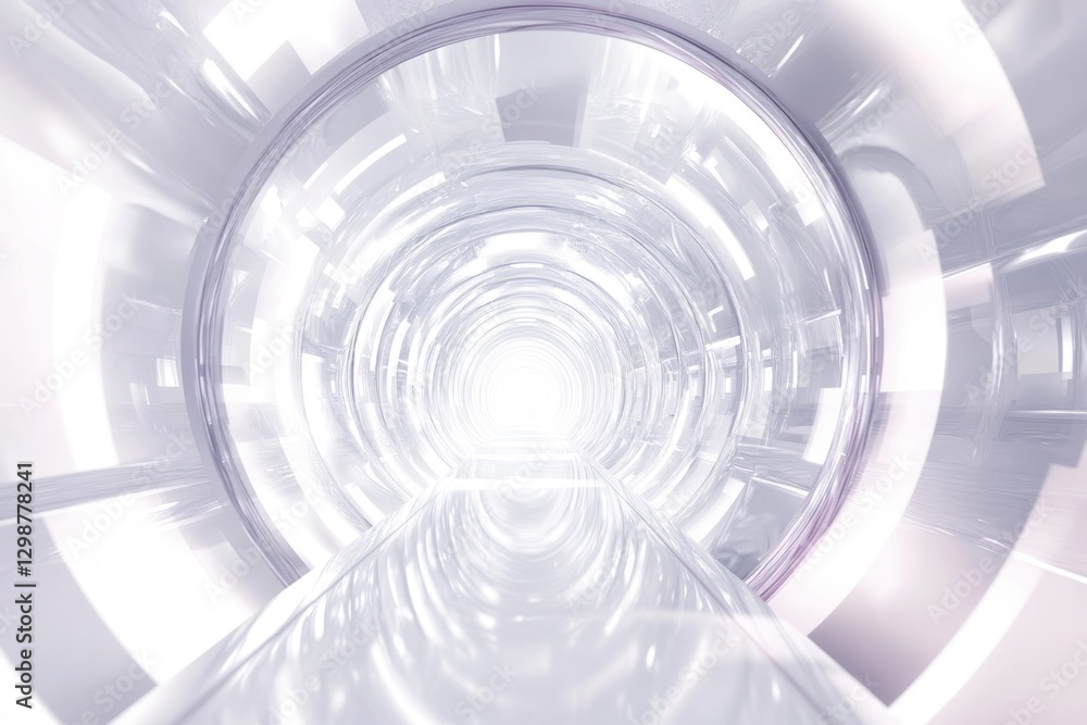 Light white ciecle tunnel architecture perspective. Light white ciecle tunnel architecture perspective.