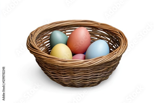 Wallpaper Mural Easter basket with colorful eggs easter celebration decoration. Torontodigital.ca