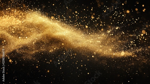 Wallpaper Mural Dynamic Motion of Brushes Scattering Glitter Clouds Torontodigital.ca