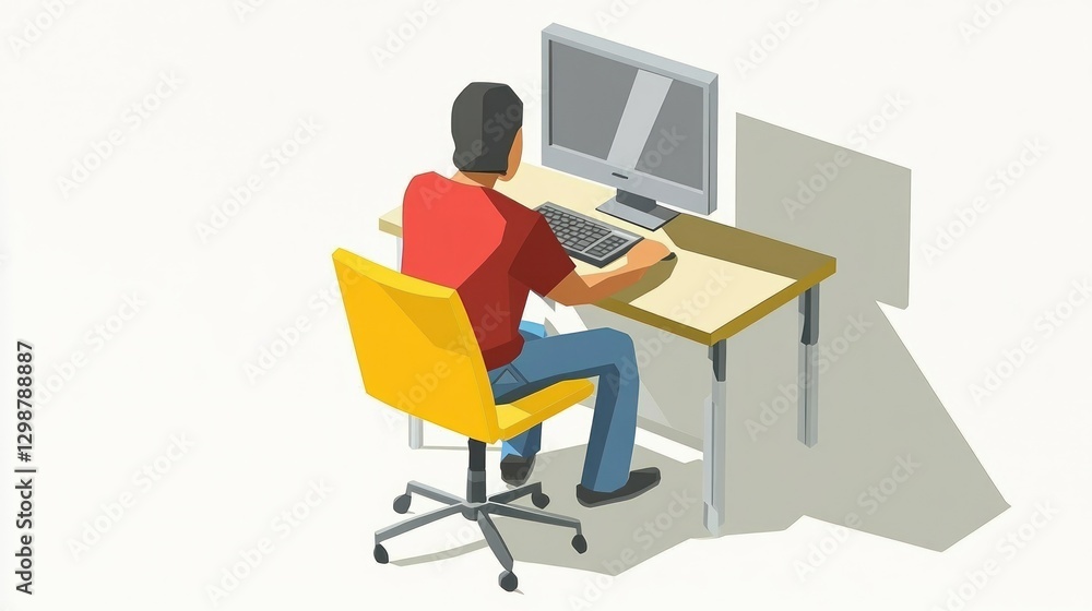 Person Working at Computer Desk (1) Person Working at Computer Desk (1)