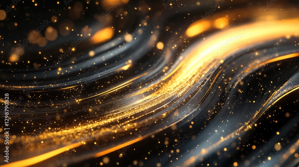Fototapeta premium golden waves abstract background