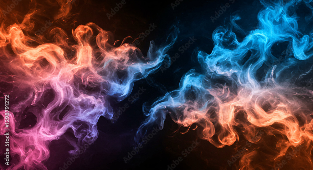 smoke on black background smoke on black background