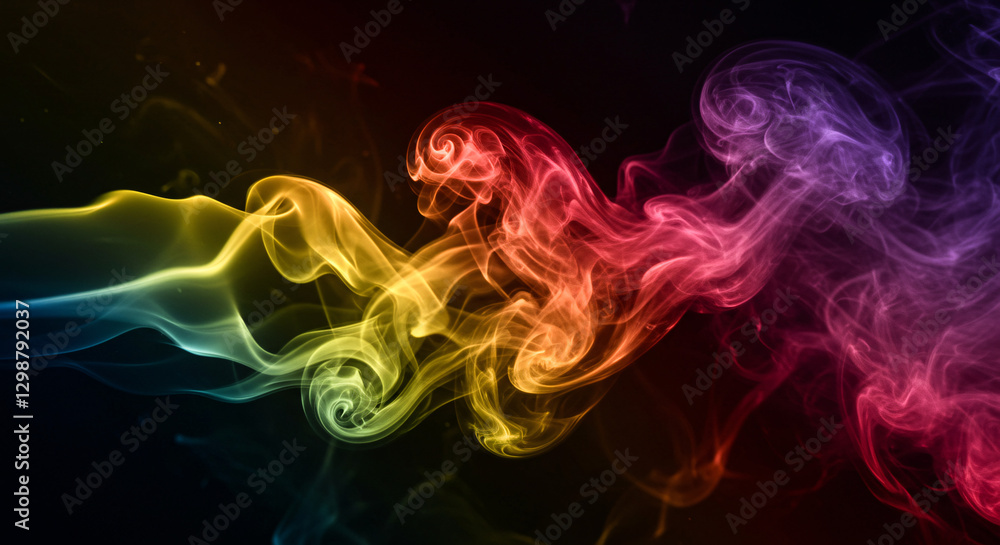 Fototapeta premium smoke on black background