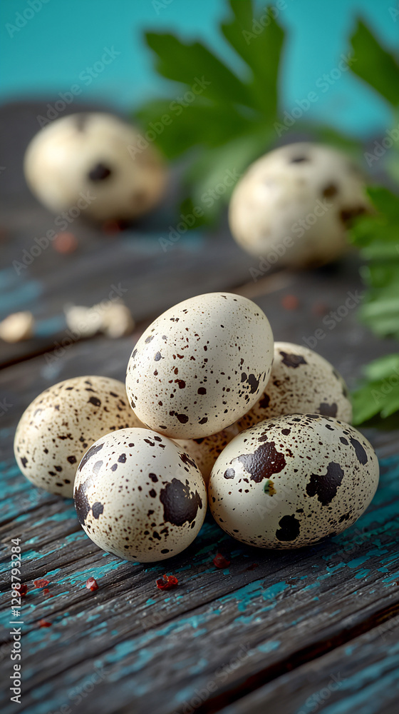 Obraz premium fresh quail eggs
